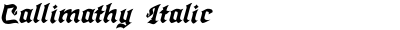 Callimathy Italic